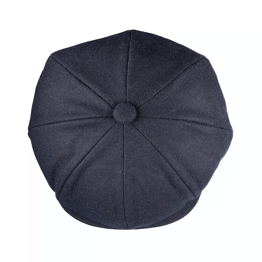 Christys' Hats Baker Boy Cap Melton Wool NAVY