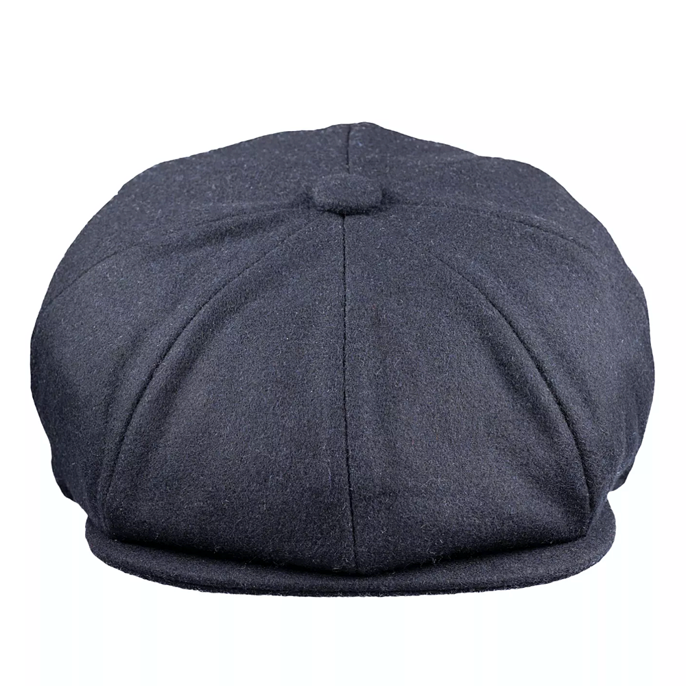 Christys' Hats Baker Boy Cap Melton Wool NAVY
