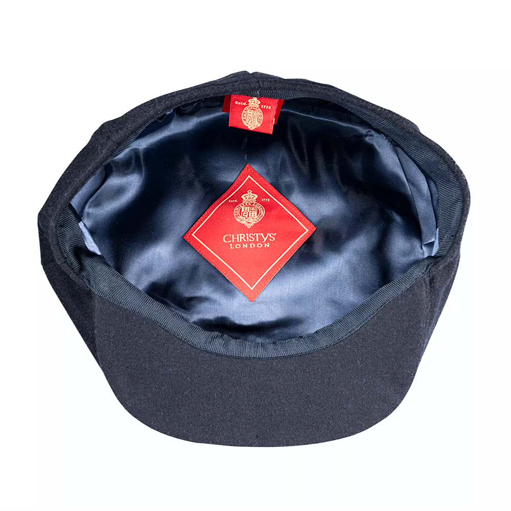 Christys' Hats Baker Boy Cap Melton Wool NAVY
