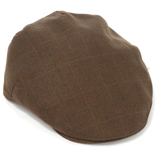 Christys' Hats Balmoral Flat Driver Cap Lightweight Wool BROWN CHECK SMALL