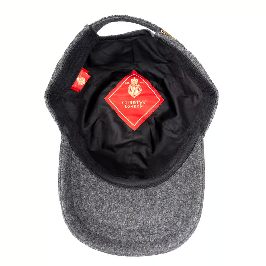 Christys' Hats Classic Baseball Cap Melton Wool CHARCOAL