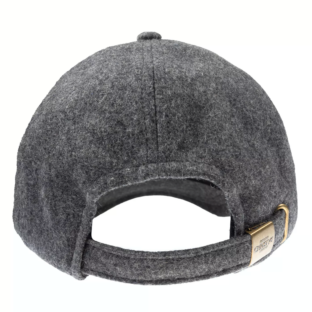 Christys' Hats Classic Baseball Cap Melton Wool CHARCOAL