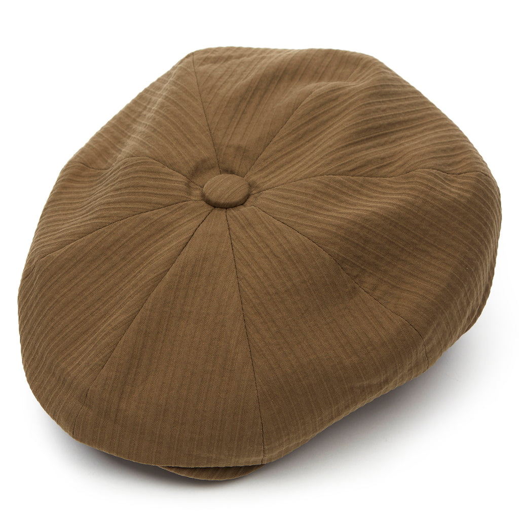 Christys' Hats Baker Boy Cap Seersucker Cotton MISAN SAND SMALL