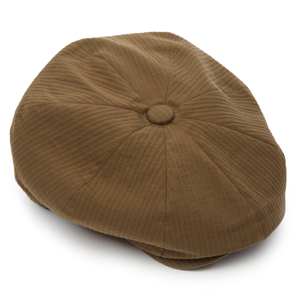 Christys' Hats Baker Boy Cap Seersucker Cotton MISAN SAND SMALL