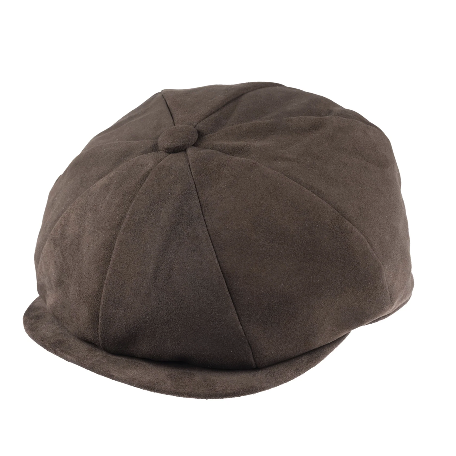 Christys' Hats Baker Boy Cap Soft Suede CHOCOLATE