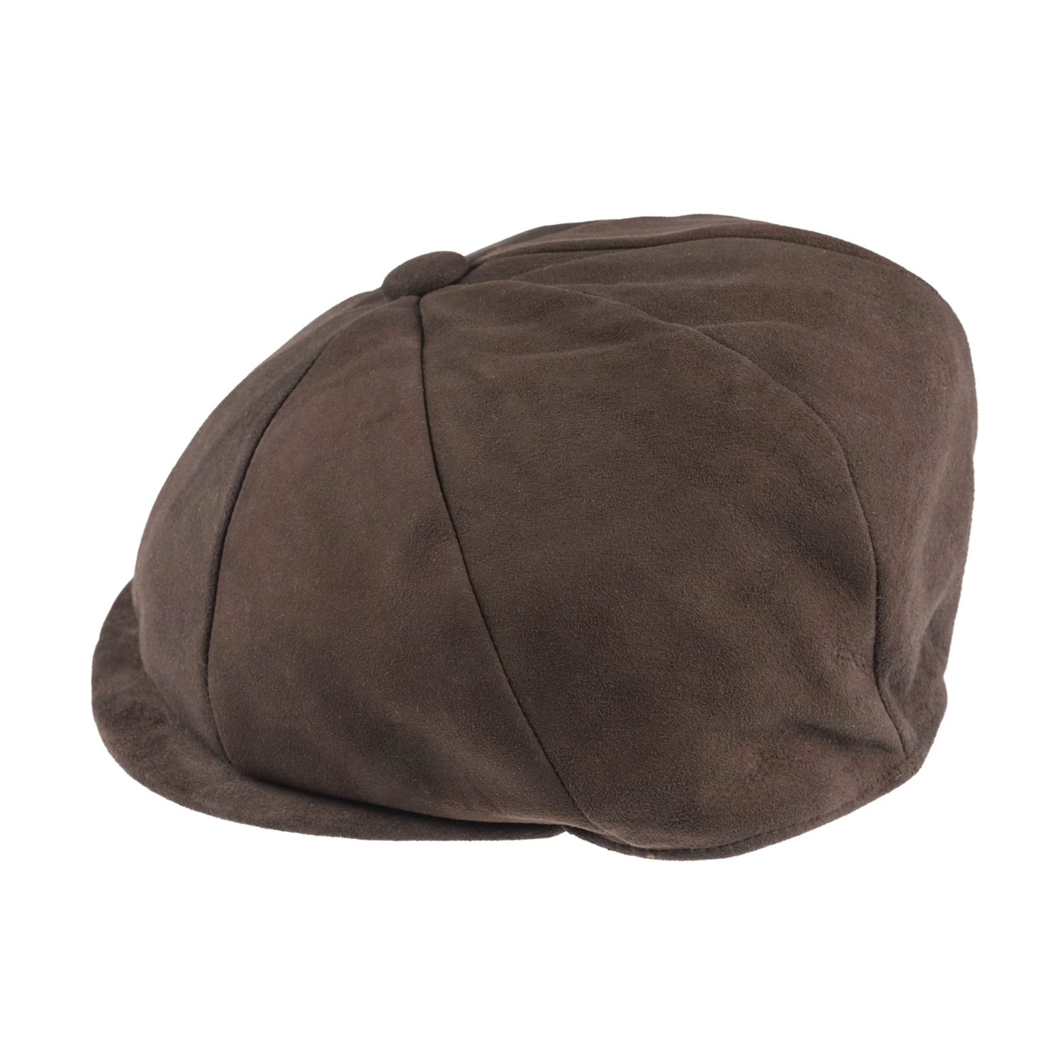 Christys' Hats Baker Boy Cap Soft Suede CHOCOLATE