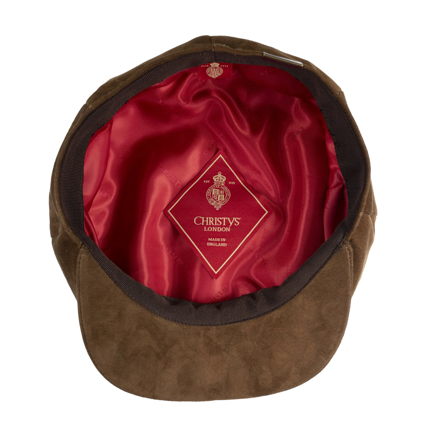 Christys' Hats Baker Boy Cap Soft Suede TOFFEE