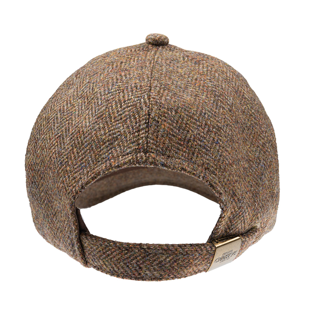 Christys' Hats Classic Baseball Cap Lovat Herringbone Tweed BISCUIT