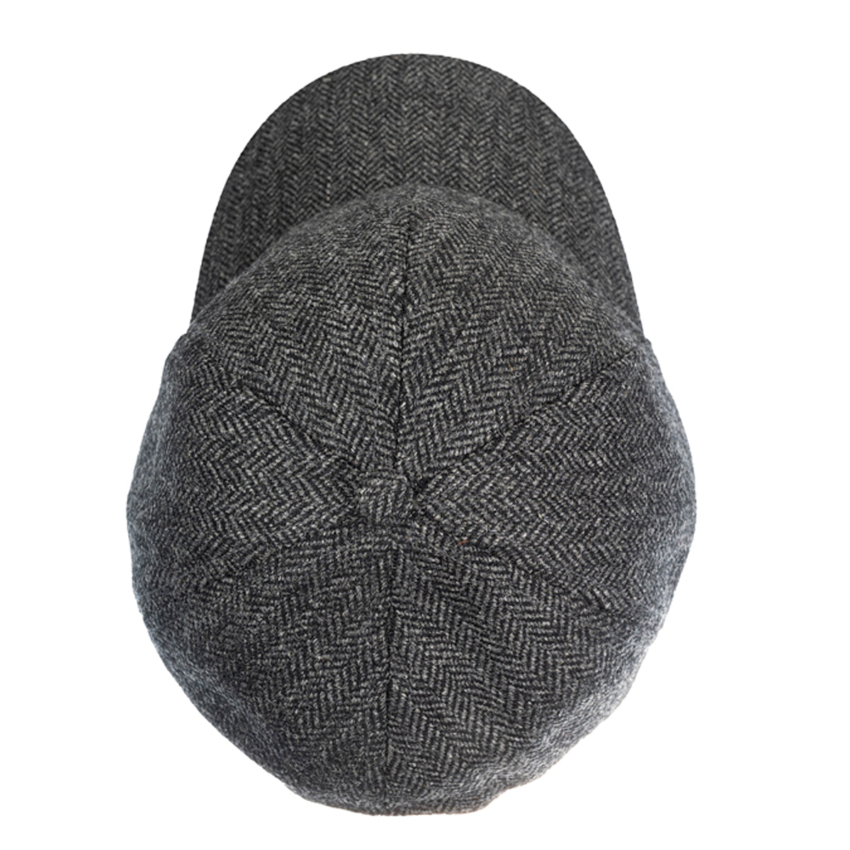 Christys' Hats Classic Baseball Cap Herringbone Tweed CHARCOAL