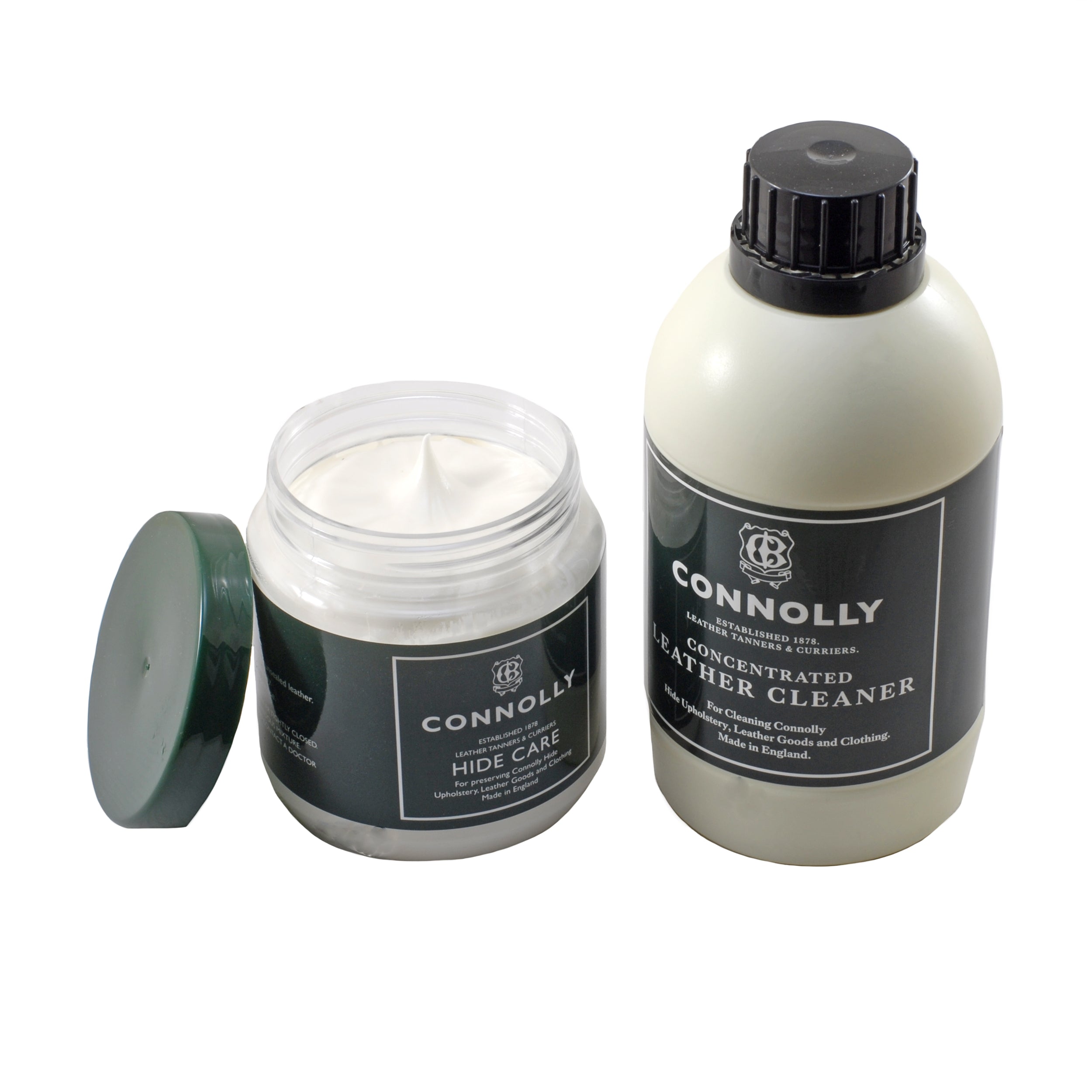 Connolly Leather Care Kit - Hide Care Cream & Leather Cleaner