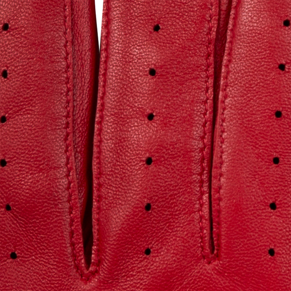 Dents Delta Men's Classic Leather Driving Gloves BERRY/BLACK
