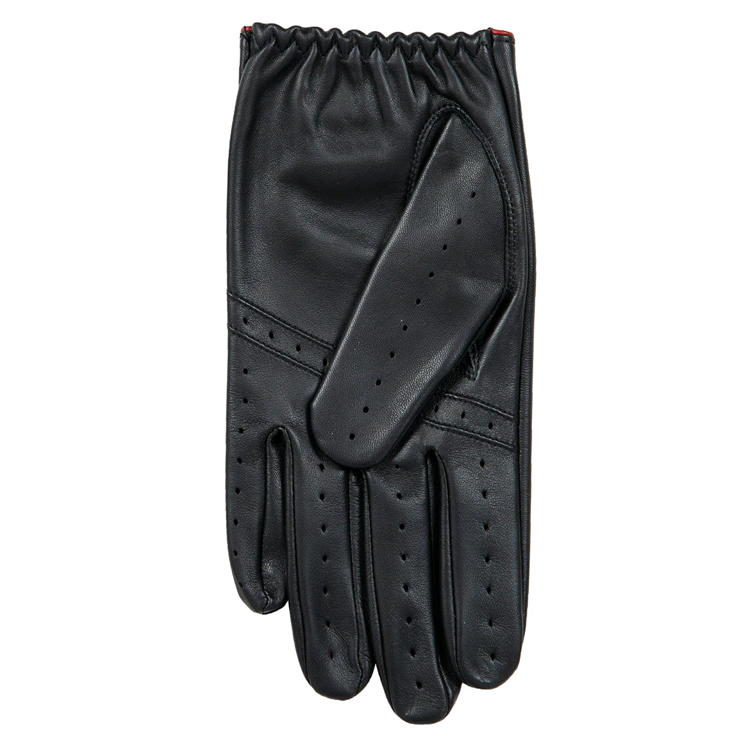 Dents Delta Men's Classic Leather Driving Gloves BLACK/BERRY