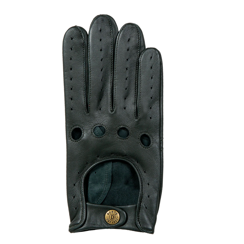 Dents Delta Men's Classic Leather Driving Gloves BRITISH RACING GREEN