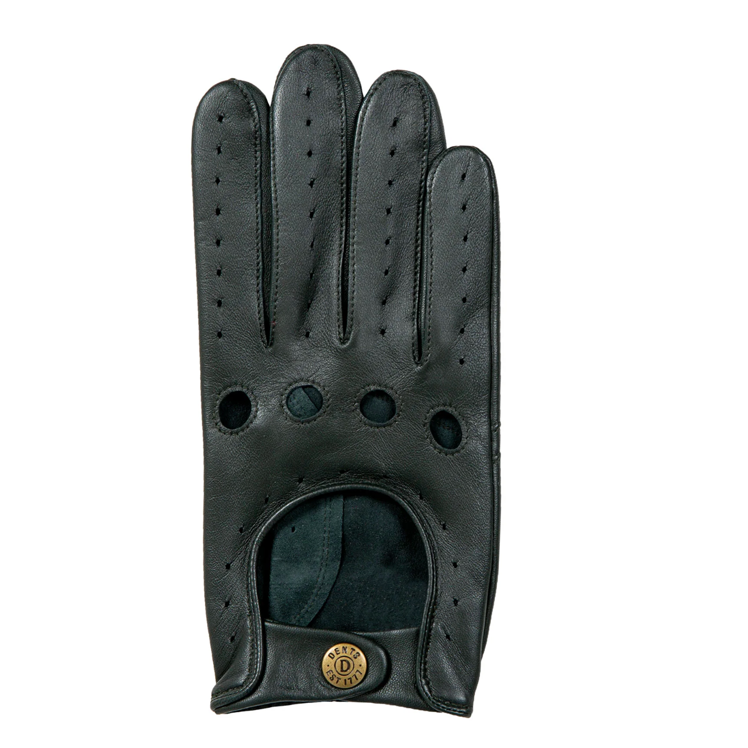 Dents Delta Men's Classic Leather Driving Gloves BRITISH RACING GREEN