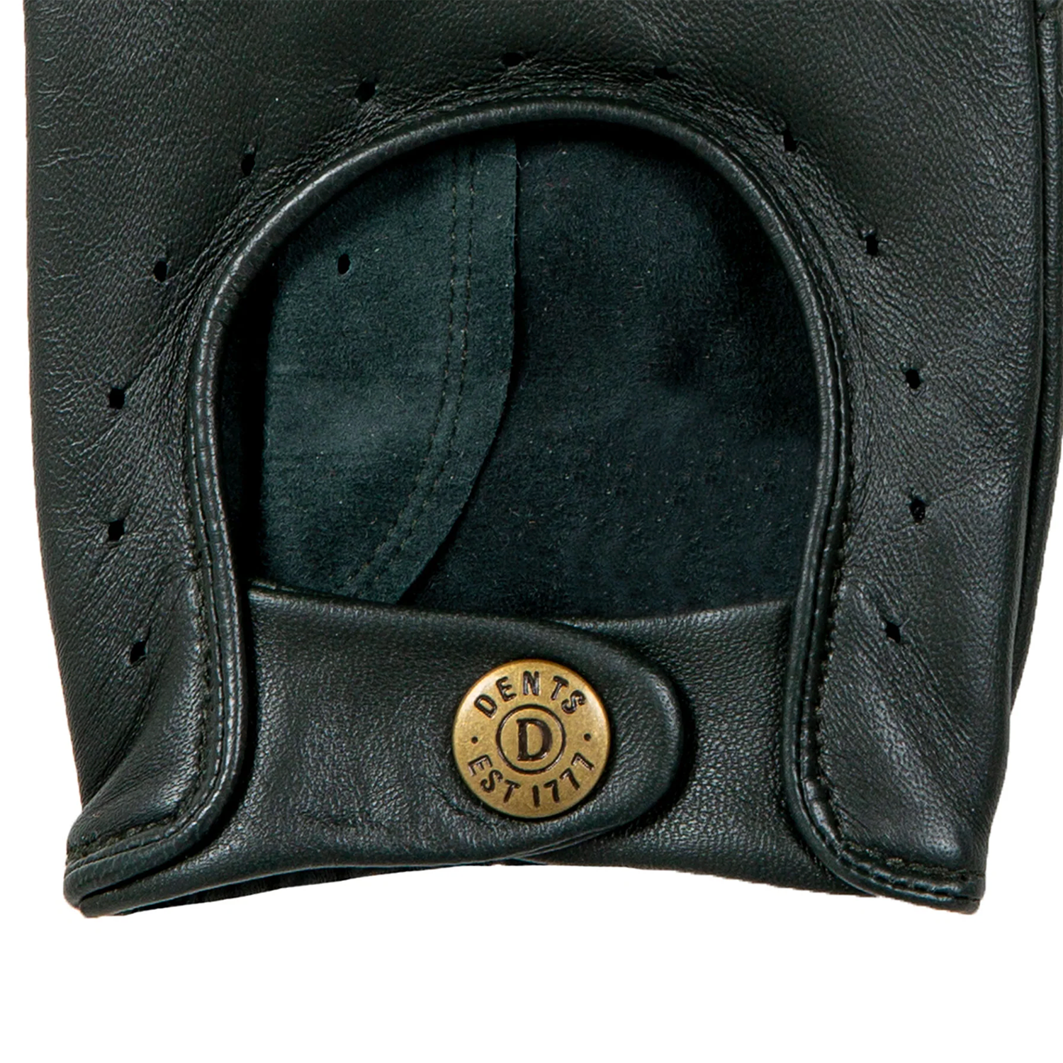 Dents Delta Men's Classic Leather Driving Gloves BRITISH RACING GREEN
