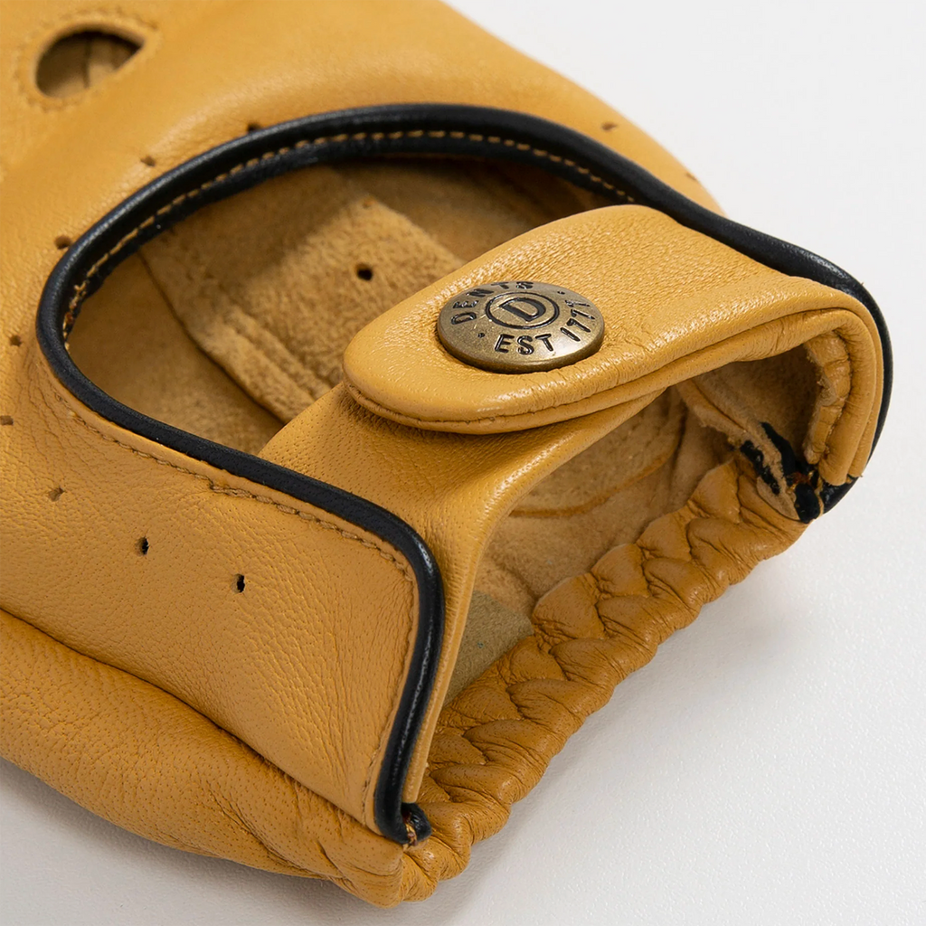 Dents Delta Men's Classic Leather Driving Gloves CORK/BLACK