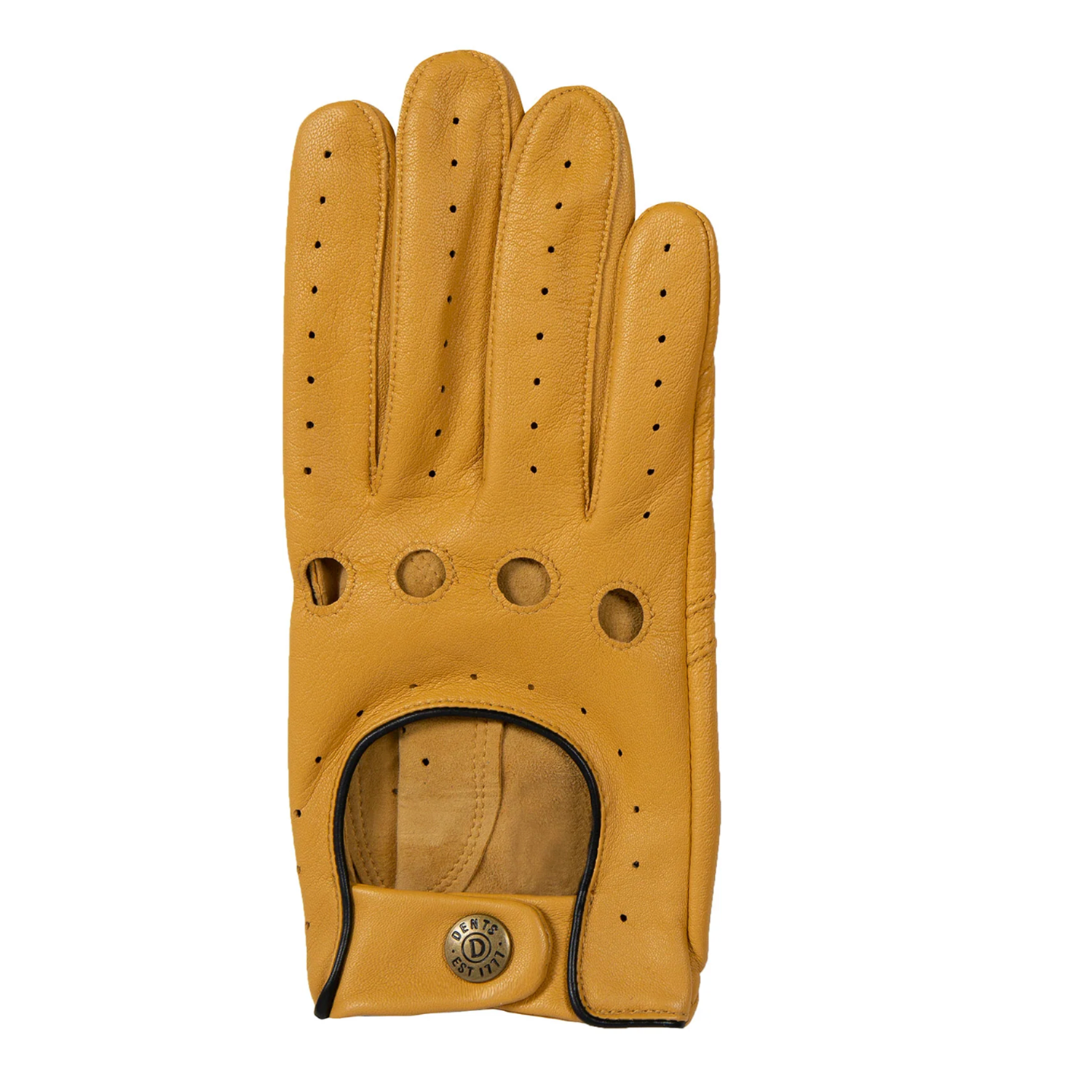 Dents Delta Men's Classic Leather Driving Gloves CORK/BLACK