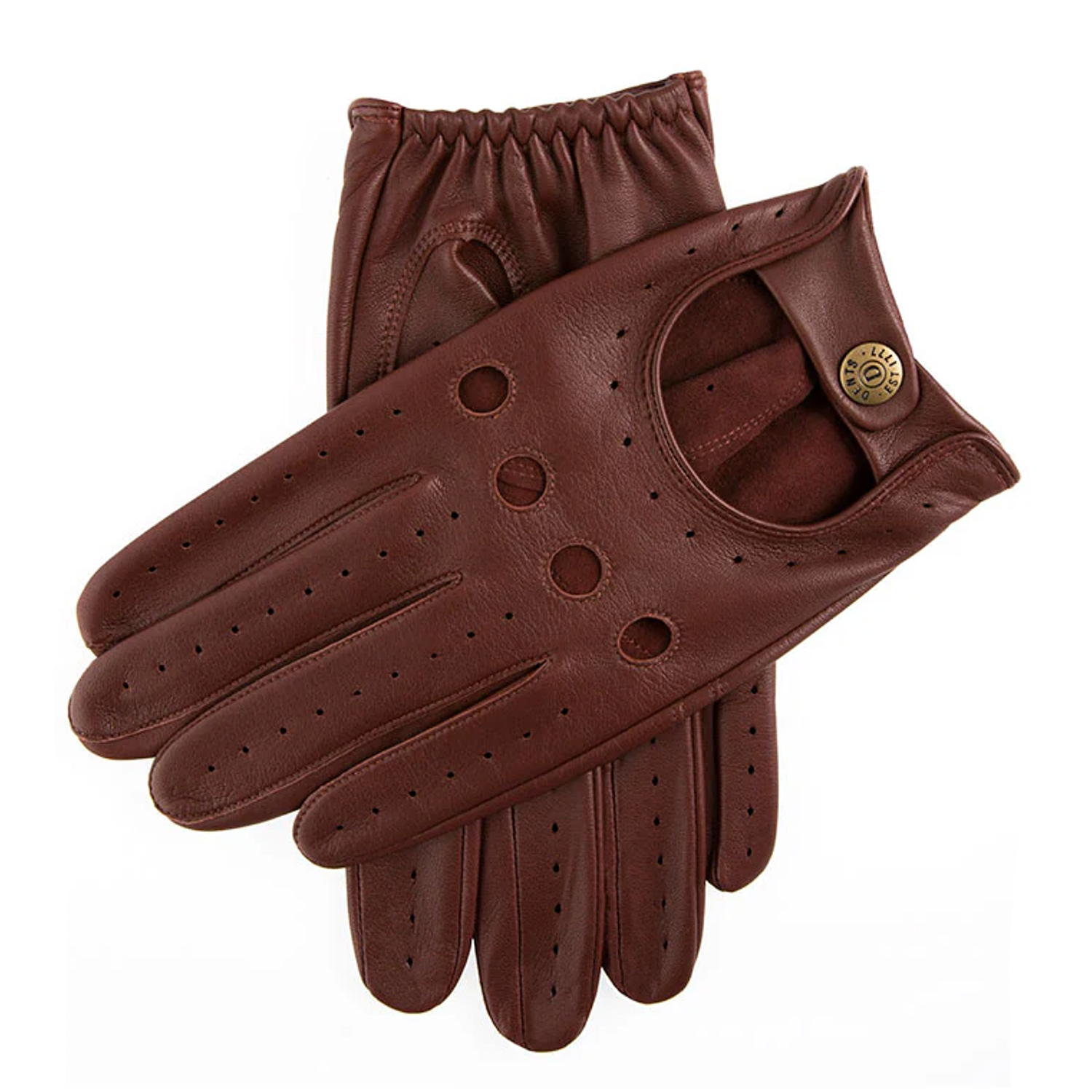 Dents Delta Men's Classic Leather Driving Gloves ENGLISH TAN