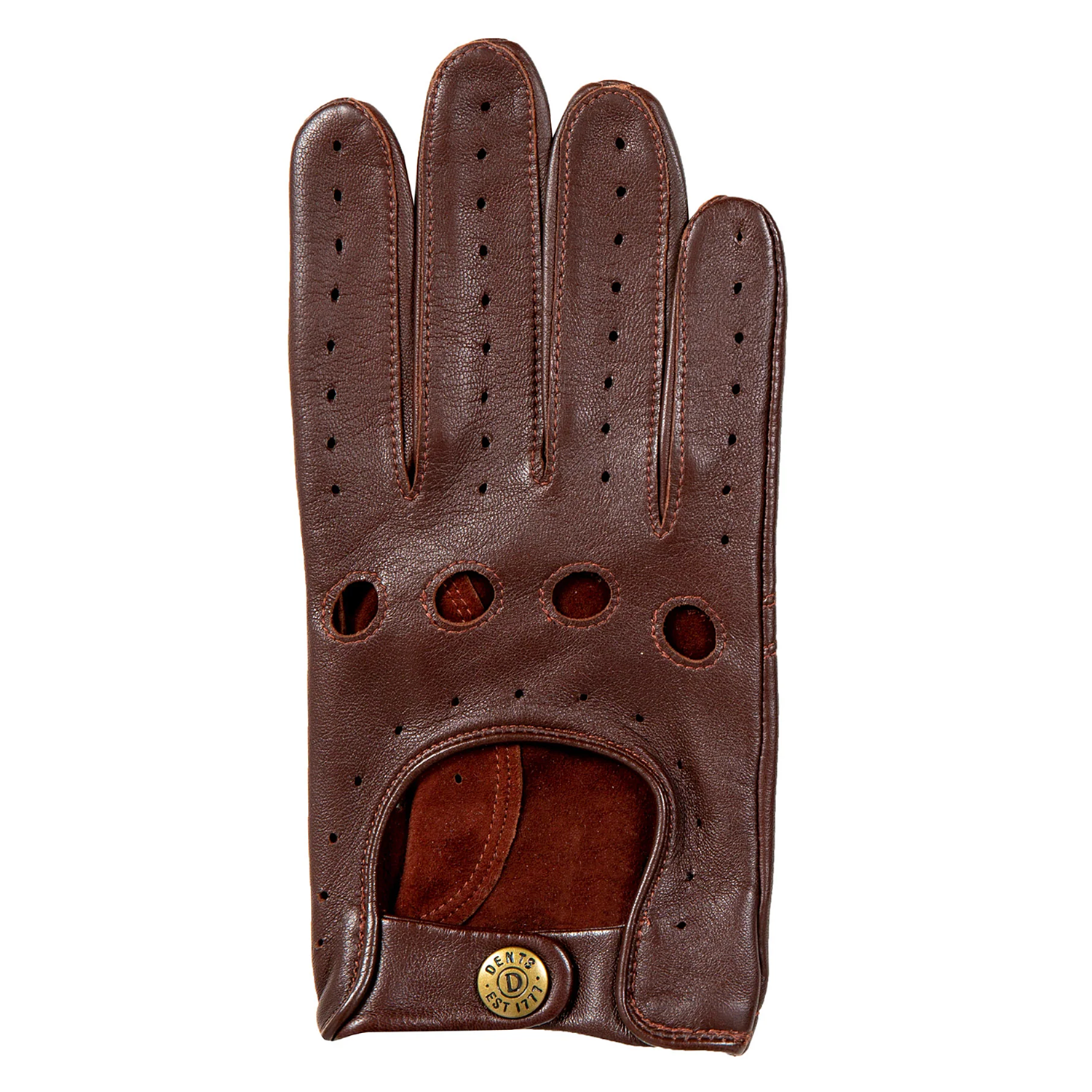 Dents Delta Men's Classic Leather Driving Gloves ENGLISH TAN