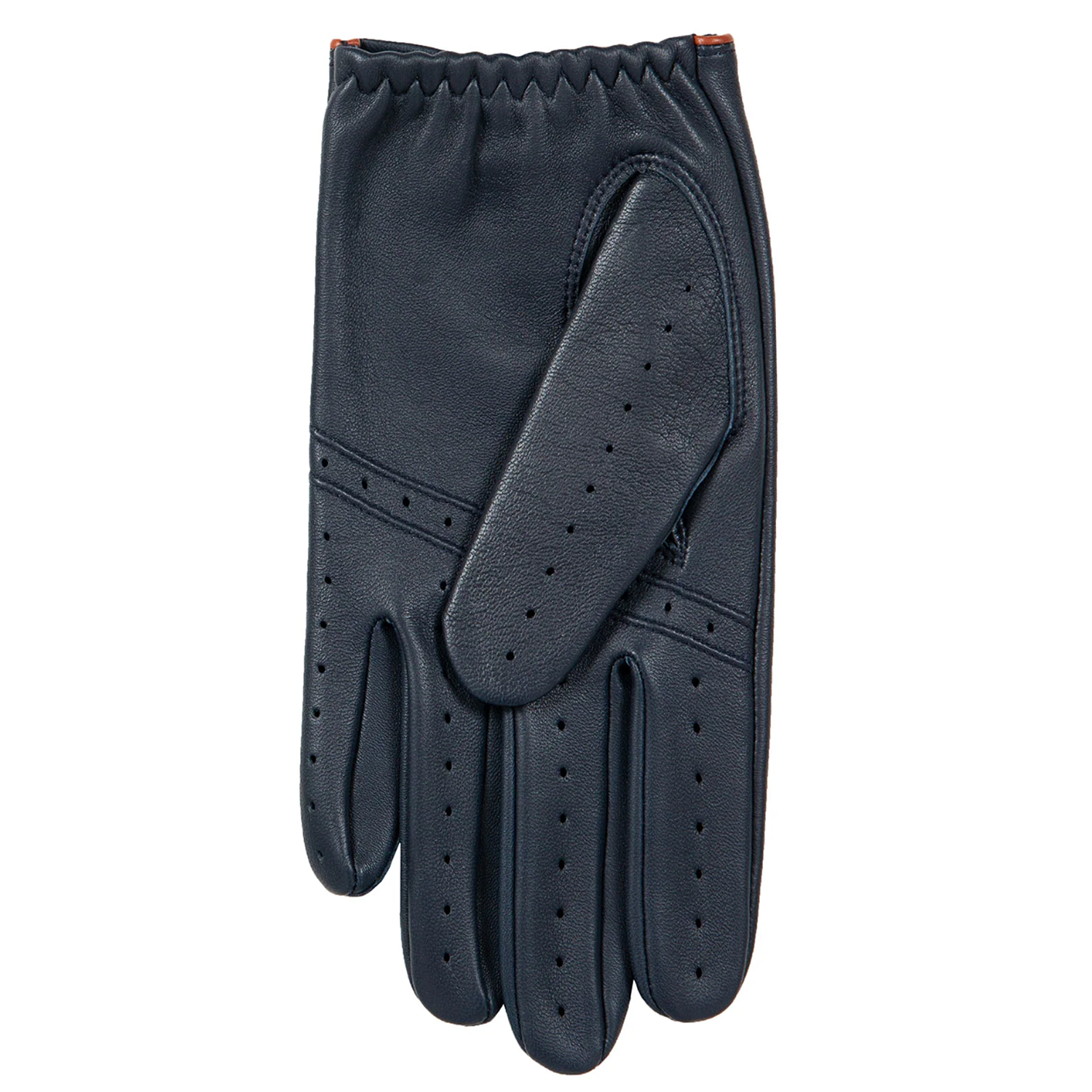 Dents Delta Men's Classic Leather Driving Gloves NAVY/TAN