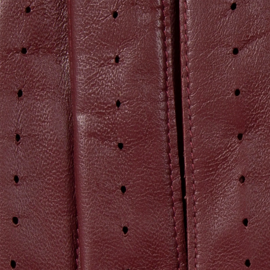 Dents Delta Men's Classic Leather Driving Gloves WINE/BLACK