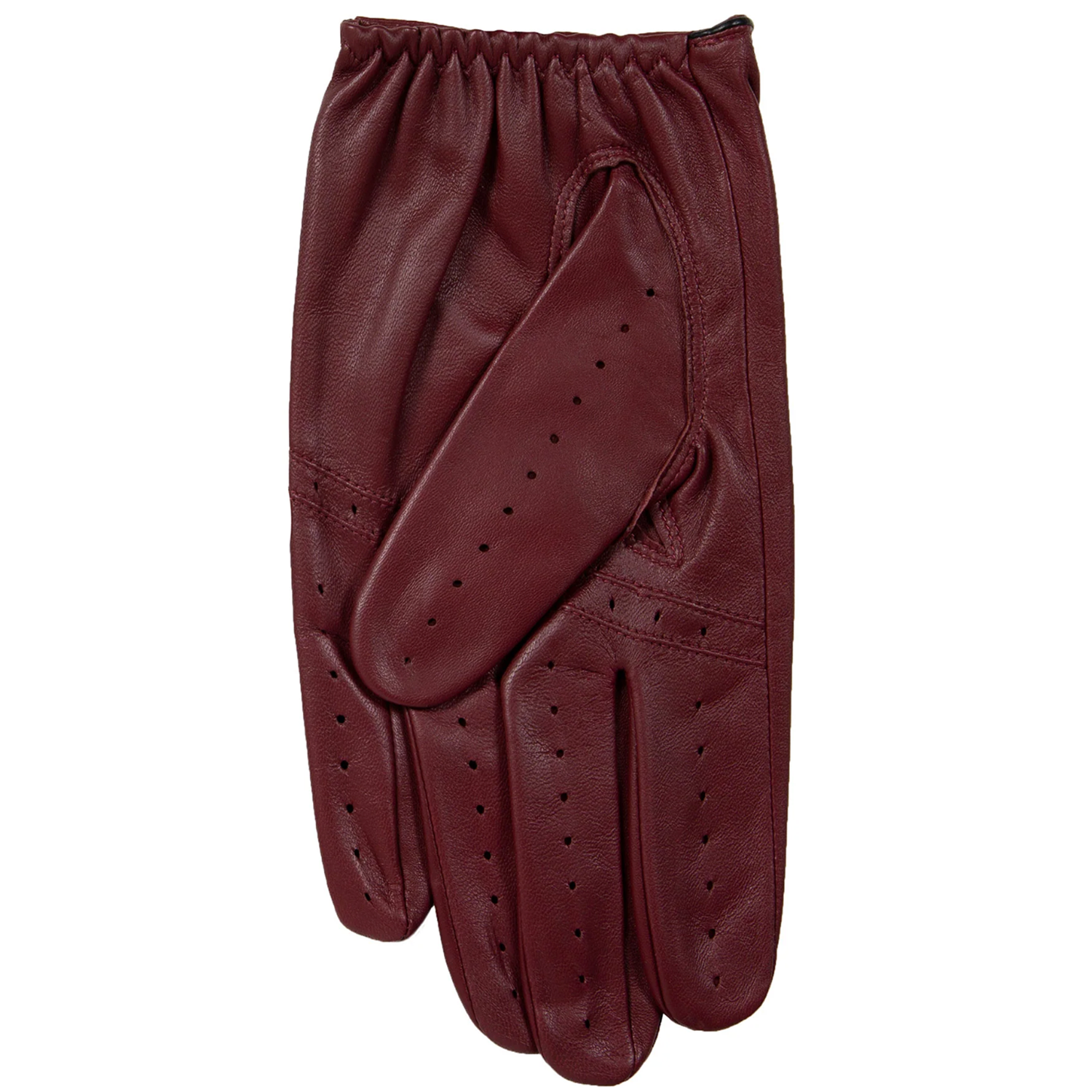 Dents Delta Men's Classic Leather Driving Gloves WINE/BLACK