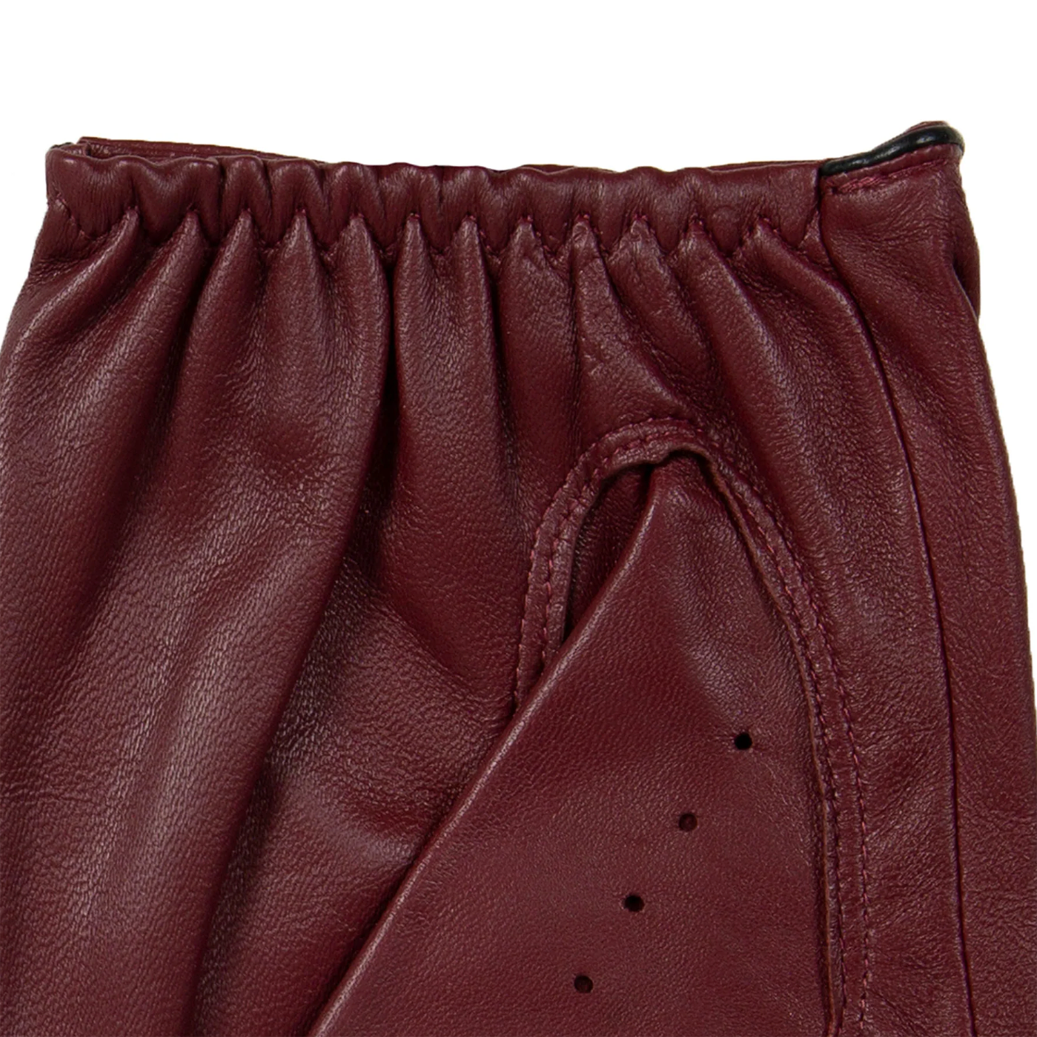 Dents Delta Men's Classic Leather Driving Gloves WINE/BLACK
