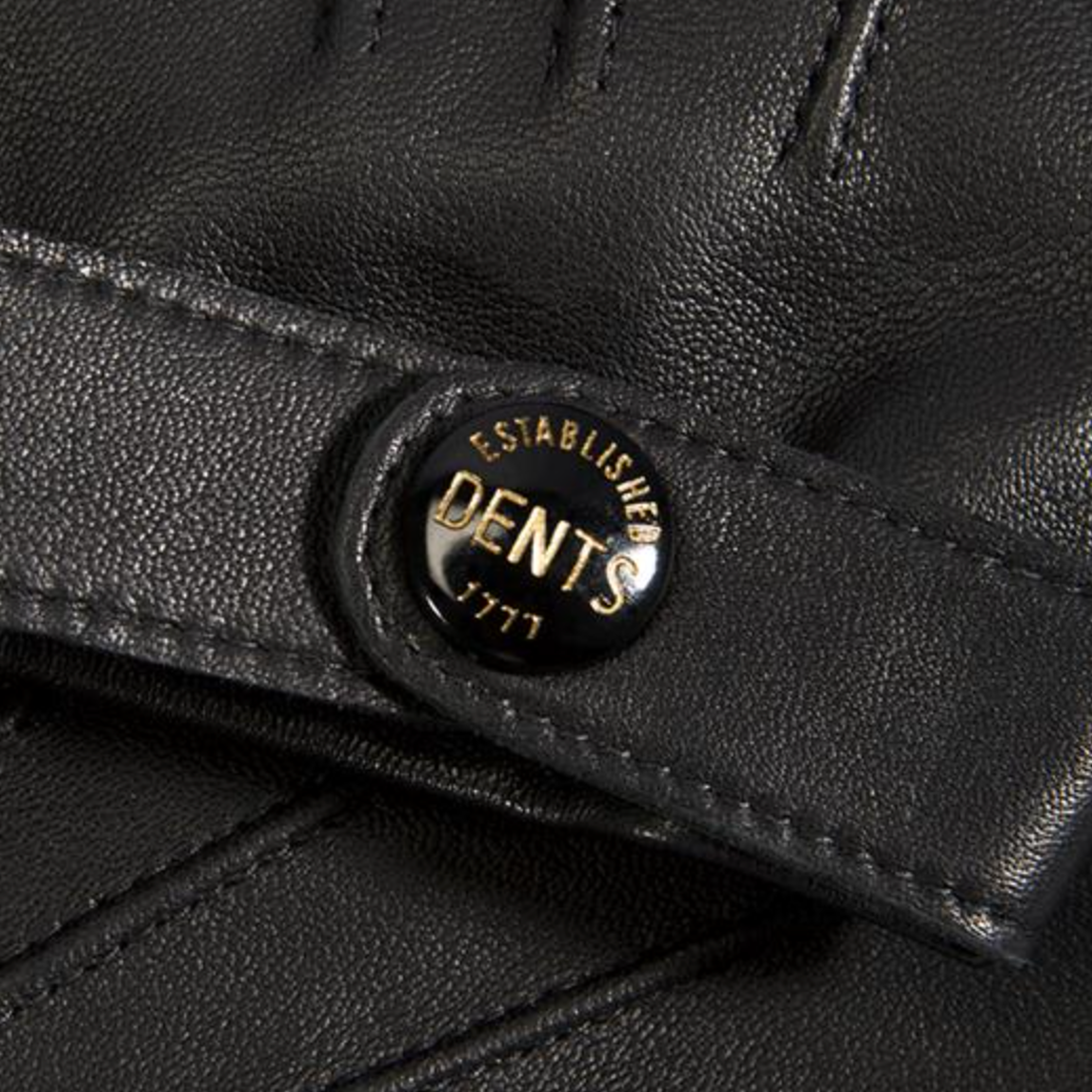 Dents Fleming Heritage Men's Leather Driving Gloves BLACK