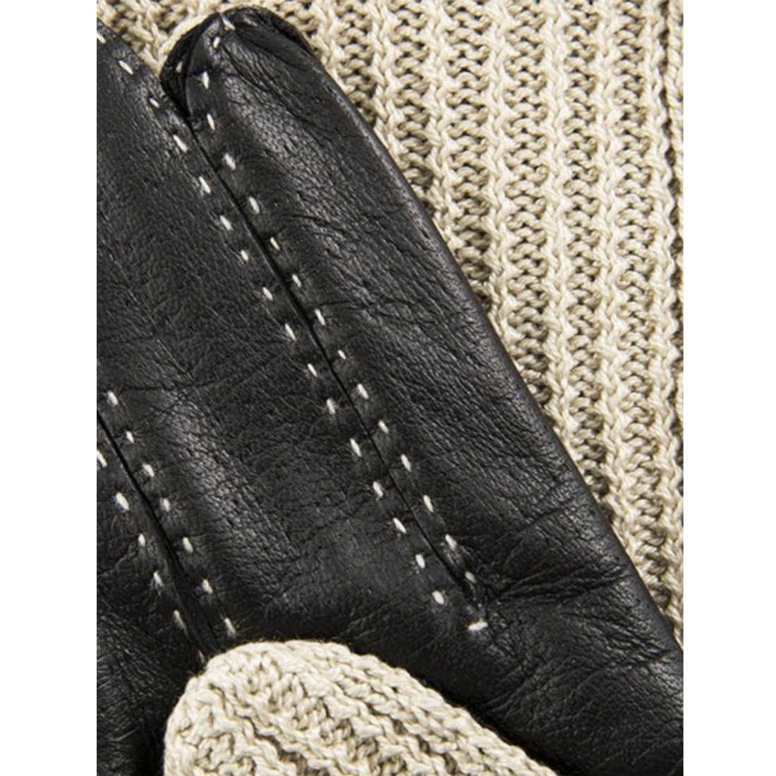 Dents Kelly Women's Crochet-Back Leather Driving Gloves BLACK
