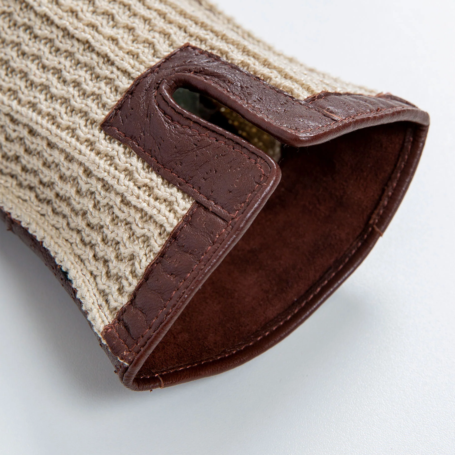 Dents Lancaster Men's Crochet-Back Leather Gloves COGNAC
