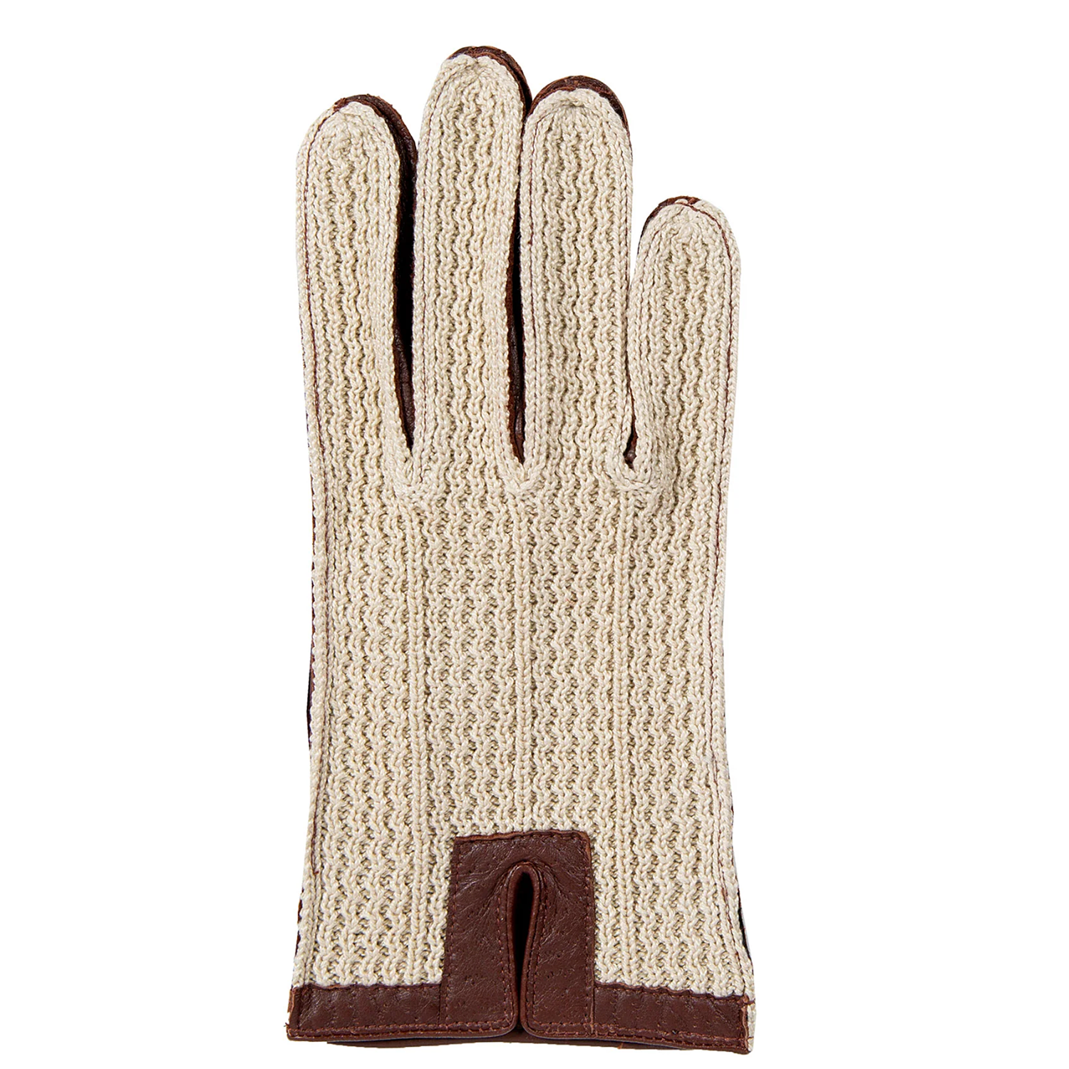 Dents Lancaster Men's Crochet-Back Leather Gloves COGNAC