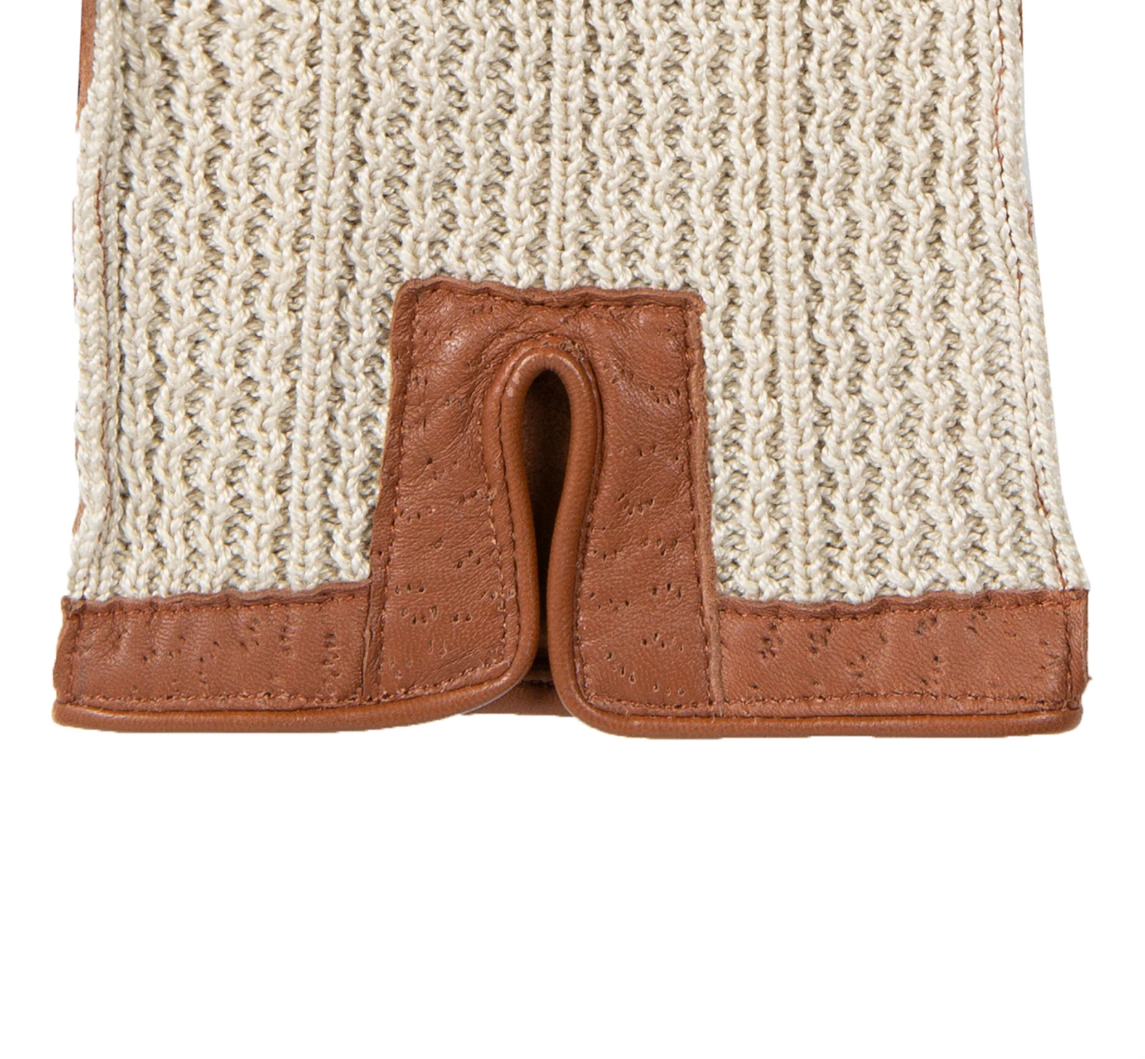 Dents Lancaster Men's Crochet-Back Leather Gloves ENGLISH TAN
