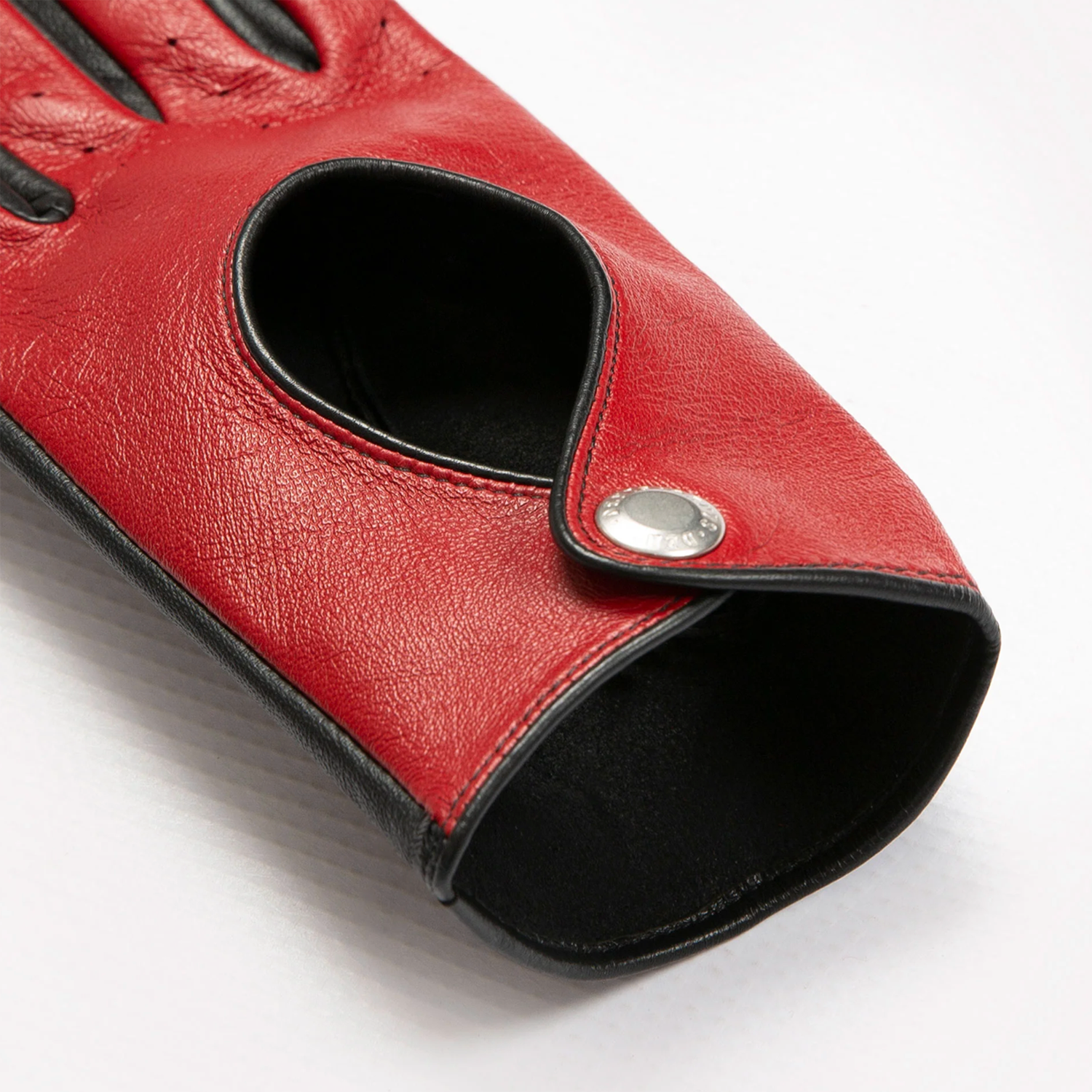 Dents Oulton Women's Leather Driving Gloves Touchscreen BERRY/BLACK