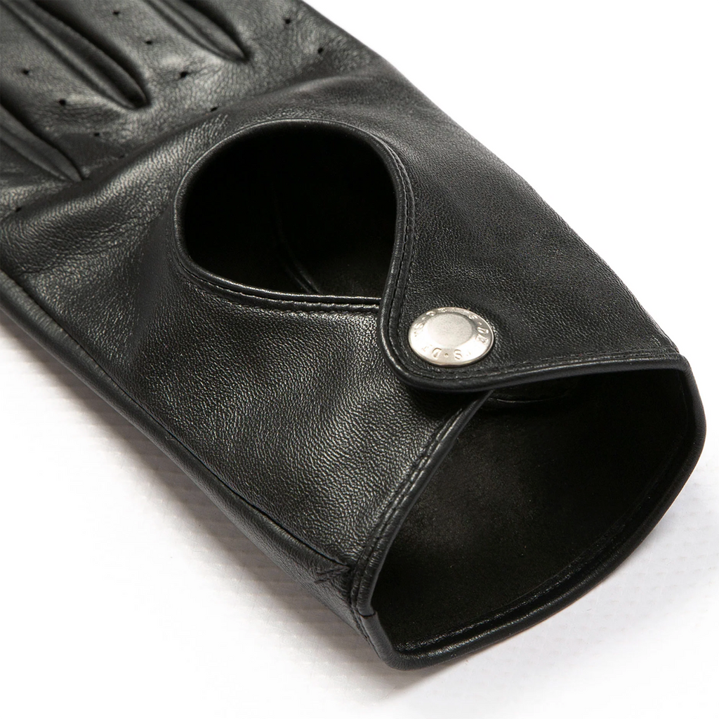 Dents Oulton Women's Leather Driving Gloves Touchscreen BLACK