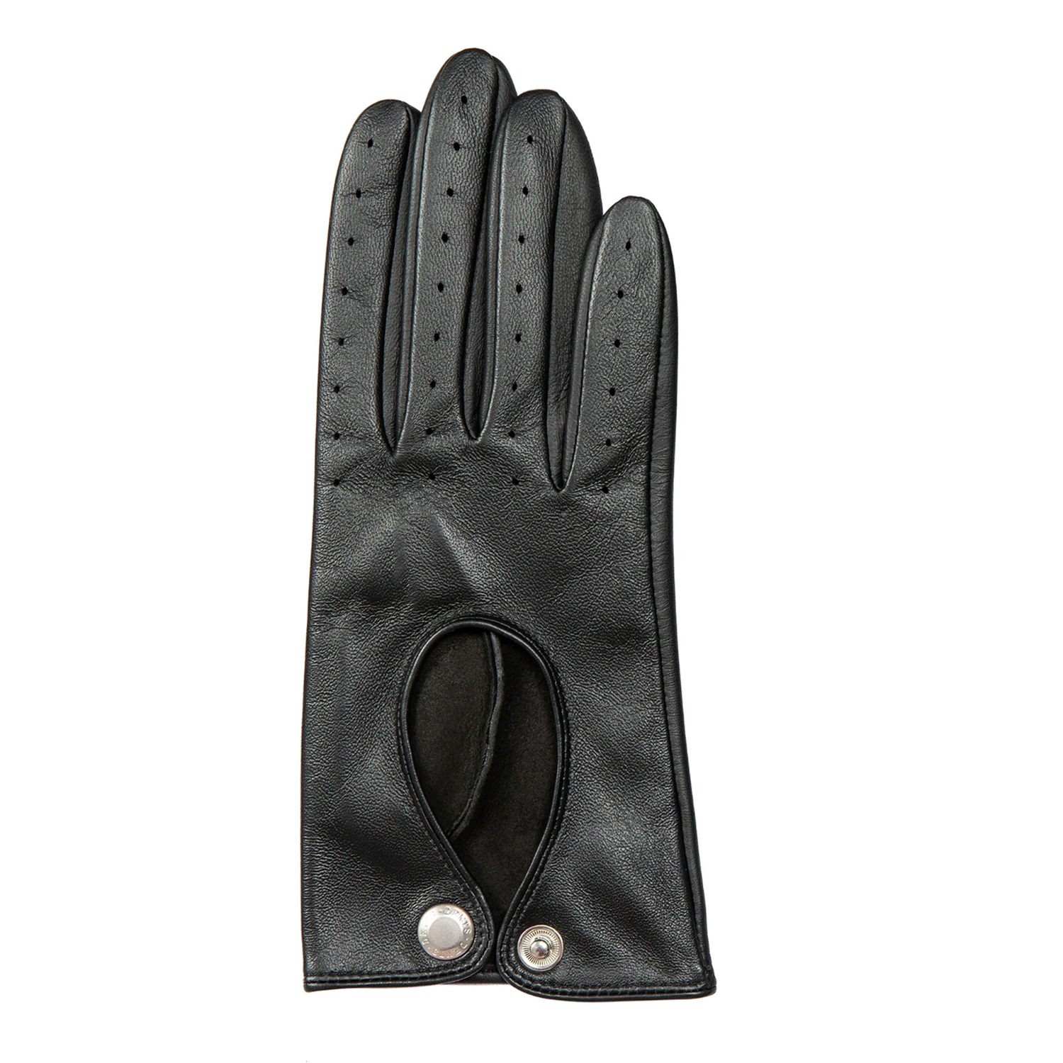 Dents Oulton Women's Leather Driving Gloves Touchscreen BLACK