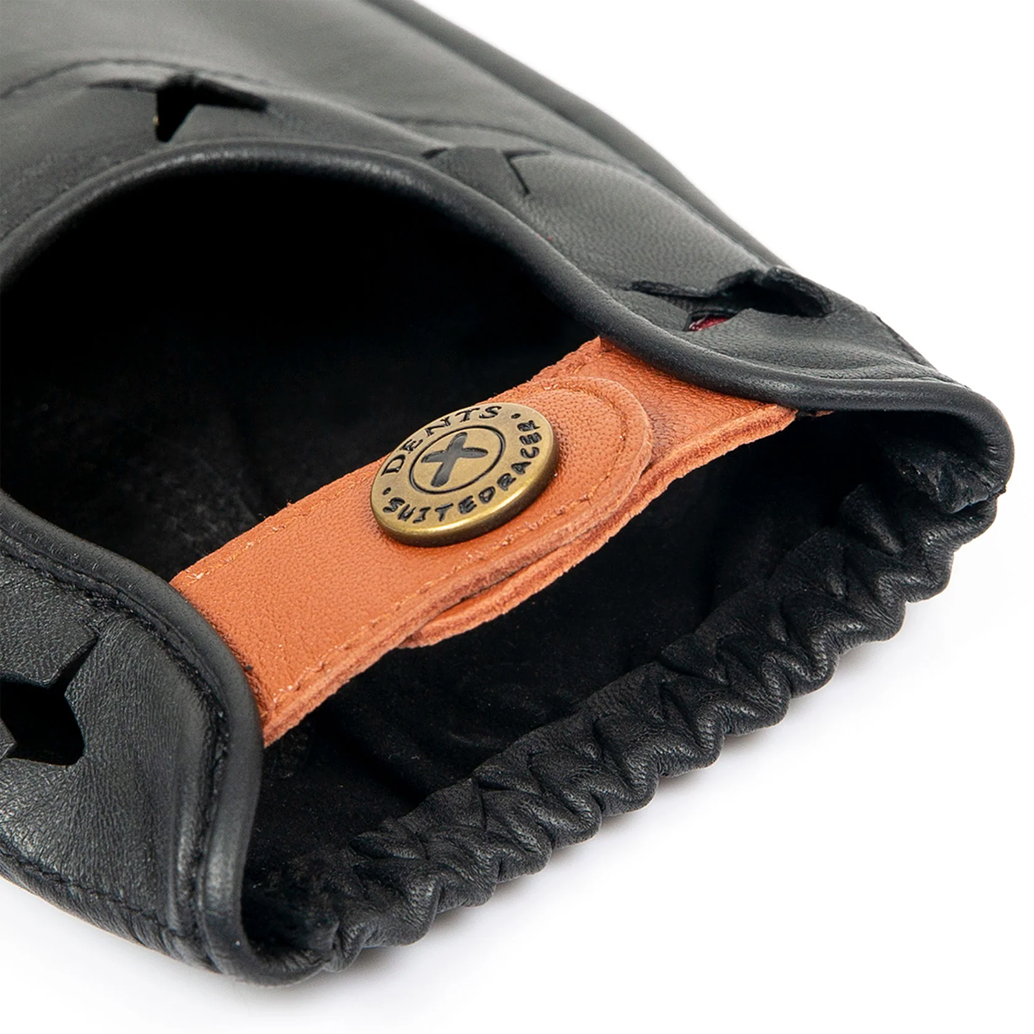 Dents x The Suited Racer Griffin Men's Driving Gloves BLACK/TAN
