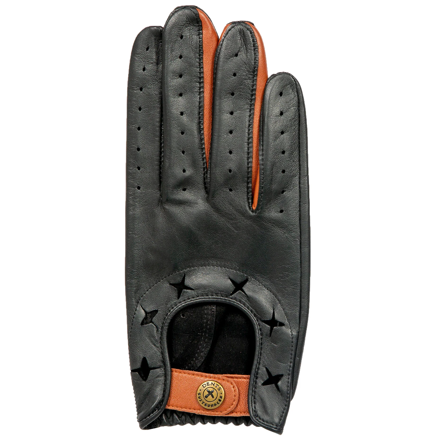 Dents x The Suited Racer Griffin Men's Driving Gloves BLACK/TAN