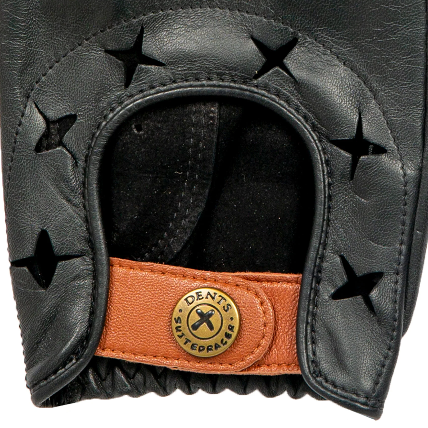 Dents x The Suited Racer Griffin Men's Driving Gloves BLACK/TAN