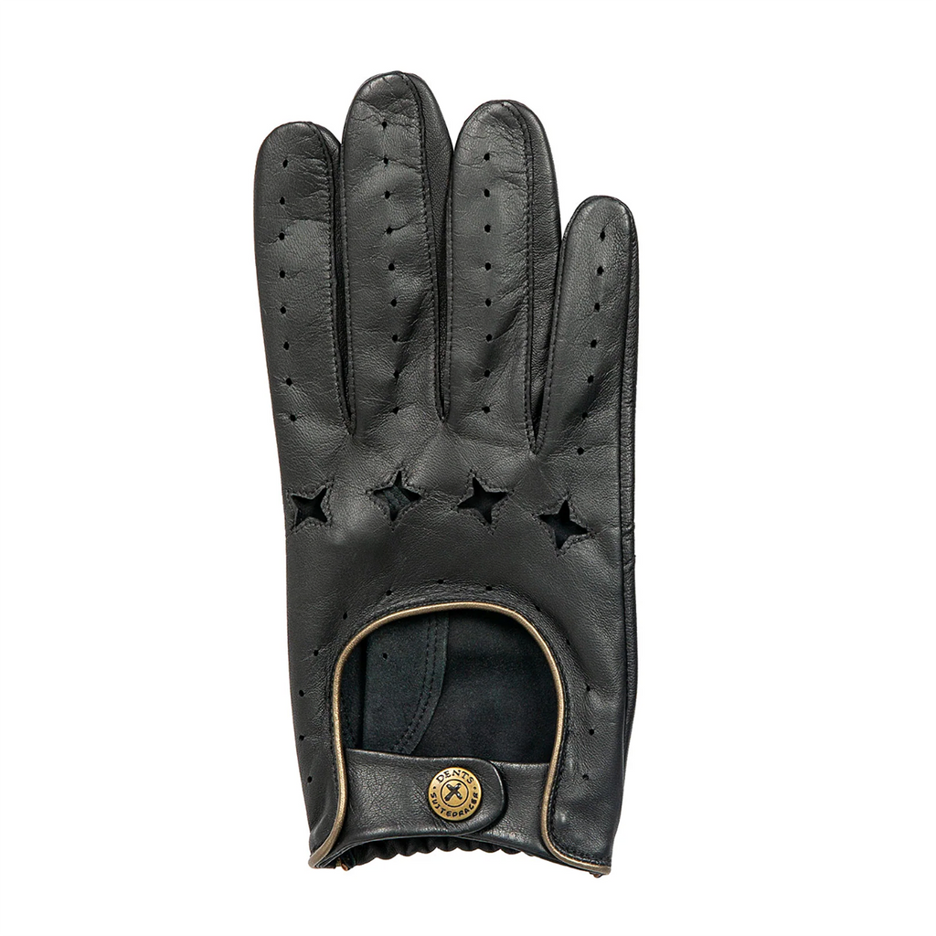 Dents x The Suited Racer Men's Driving Gloves Touchscreen BLACK/GOLD