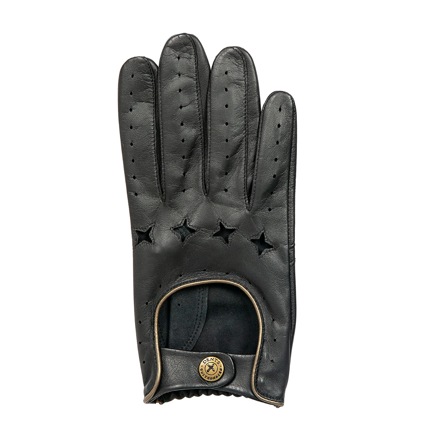 Dents x The Suited Racer Men's Driving Gloves Touchscreen BLACK/GOLD