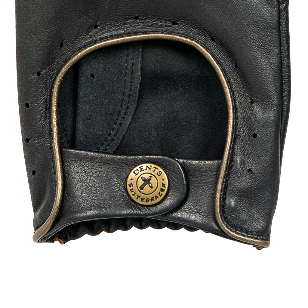 Dents x The Suited Racer Men's Driving Gloves Touchscreen BLACK/GOLD