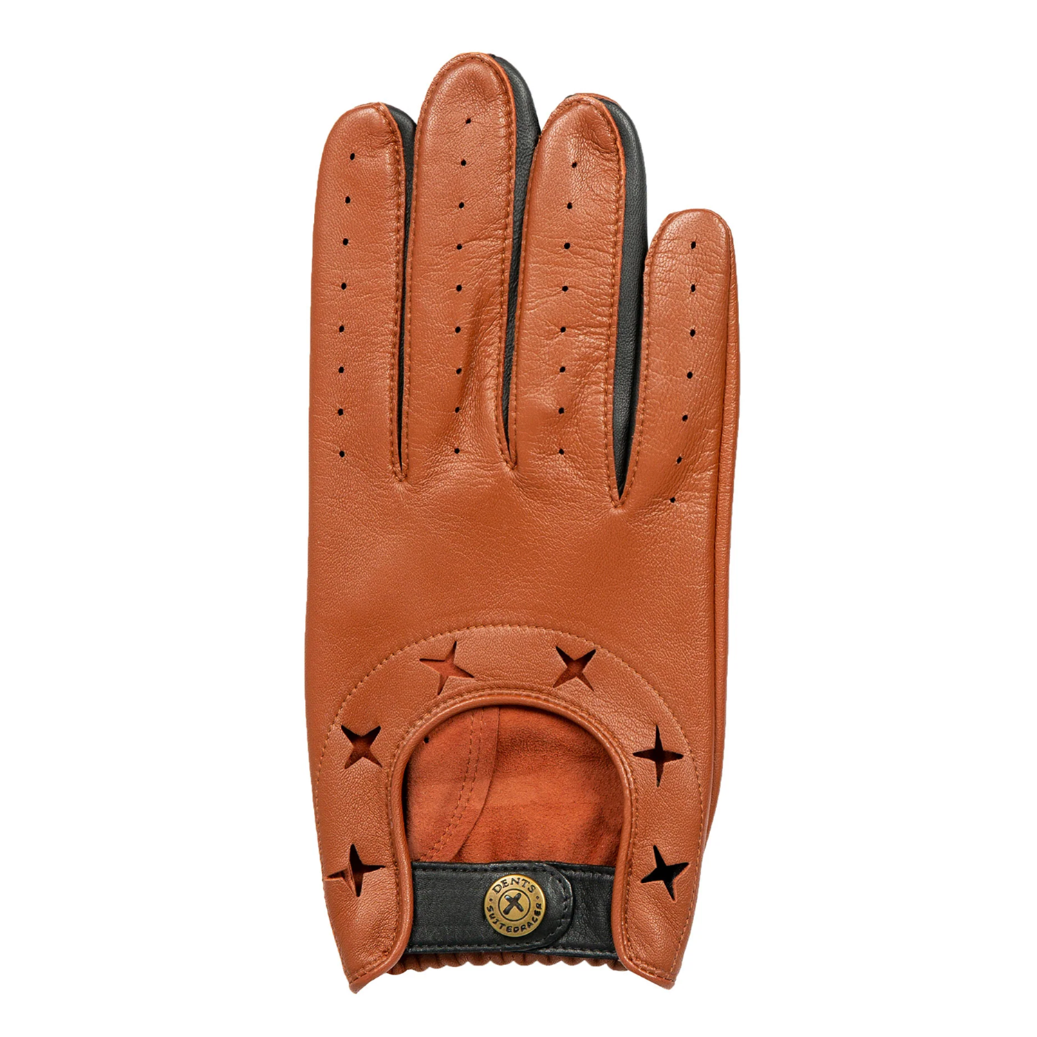 Dents x The Suited Racer Men's Driving Gloves Touchscreen TAN/BLACK