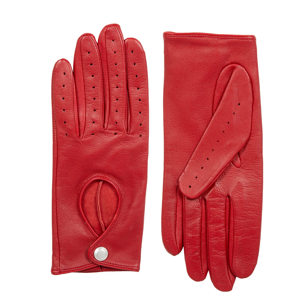 Dents Thruxton Women's Leather Driving Gloves BERRY
