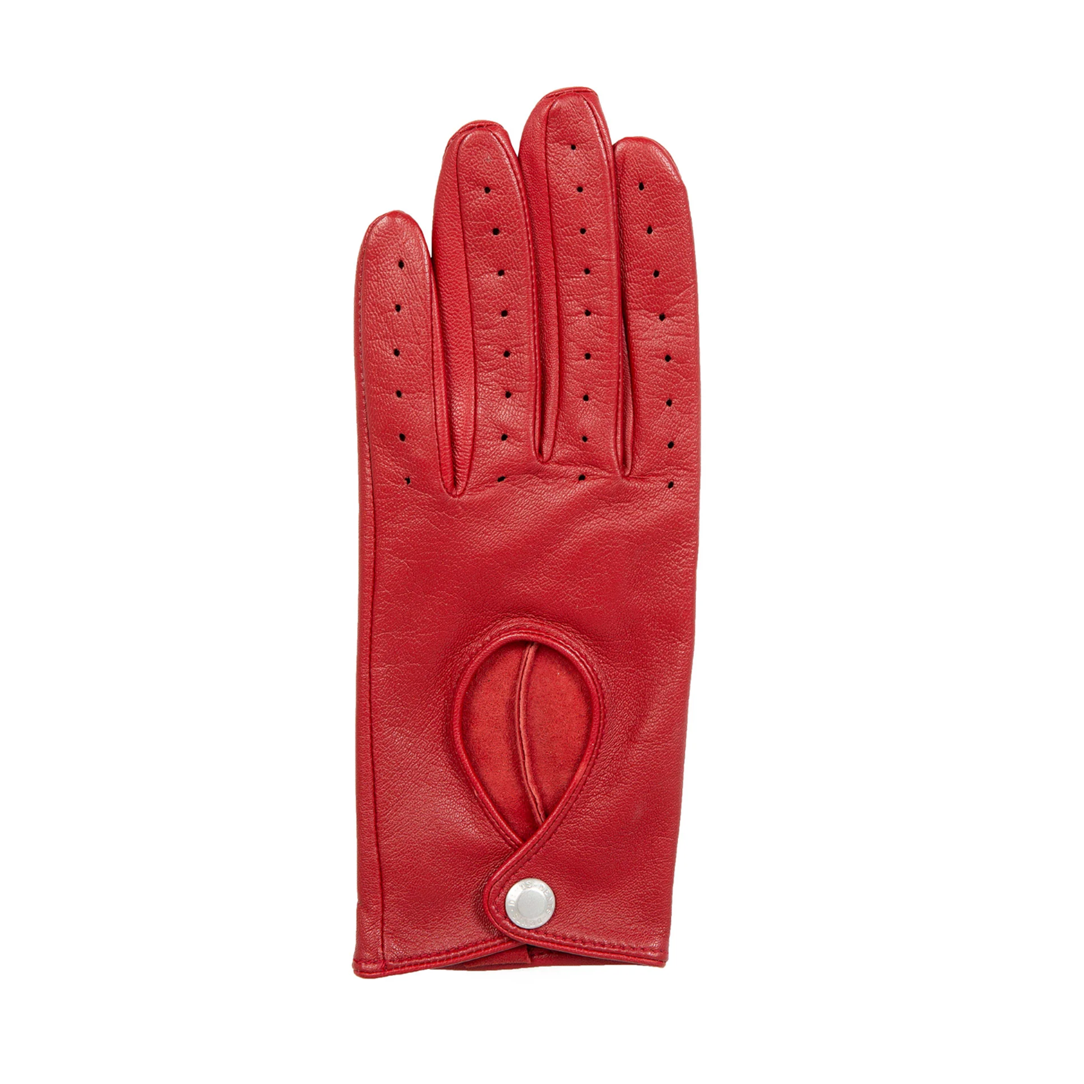 Dents Thruxton Women's Leather Driving Gloves BERRY