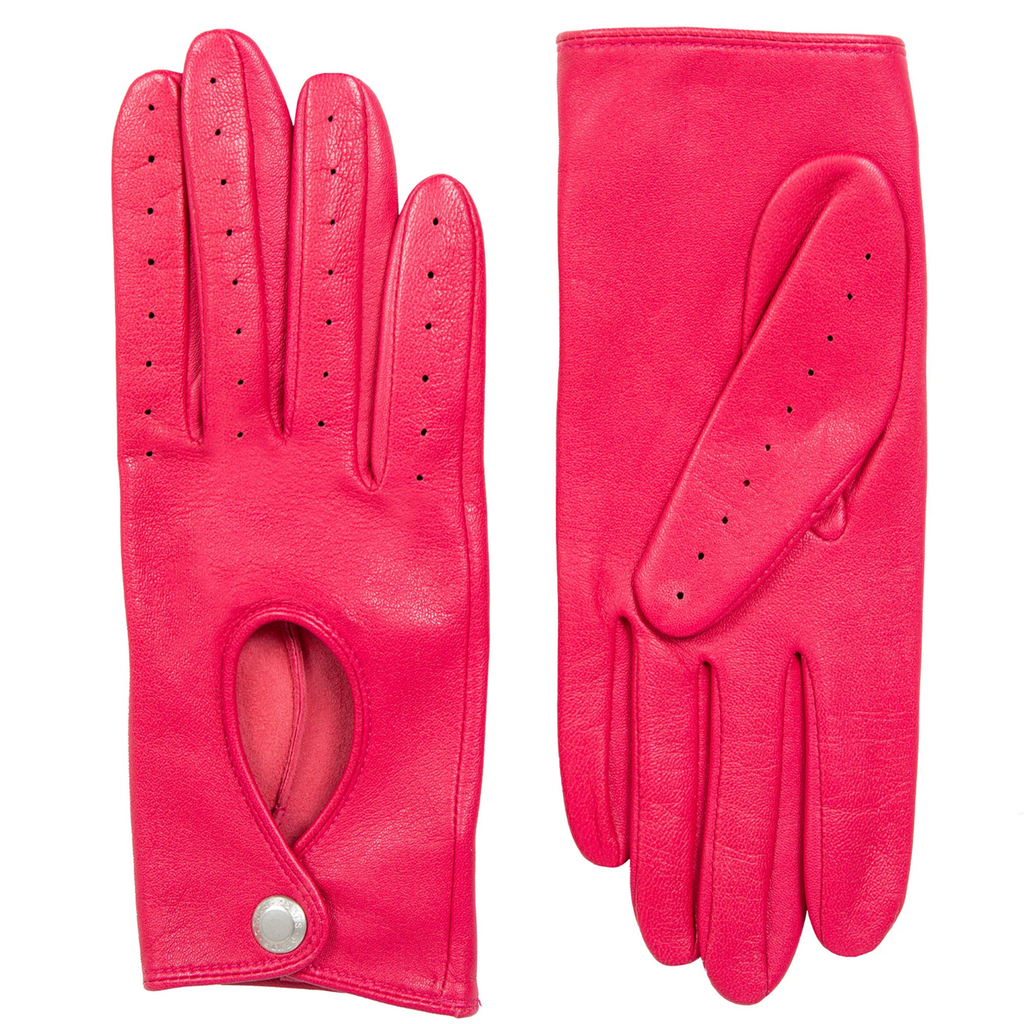 Dents Thruxton Women's Leather Driving Gloves FUCHSIA
