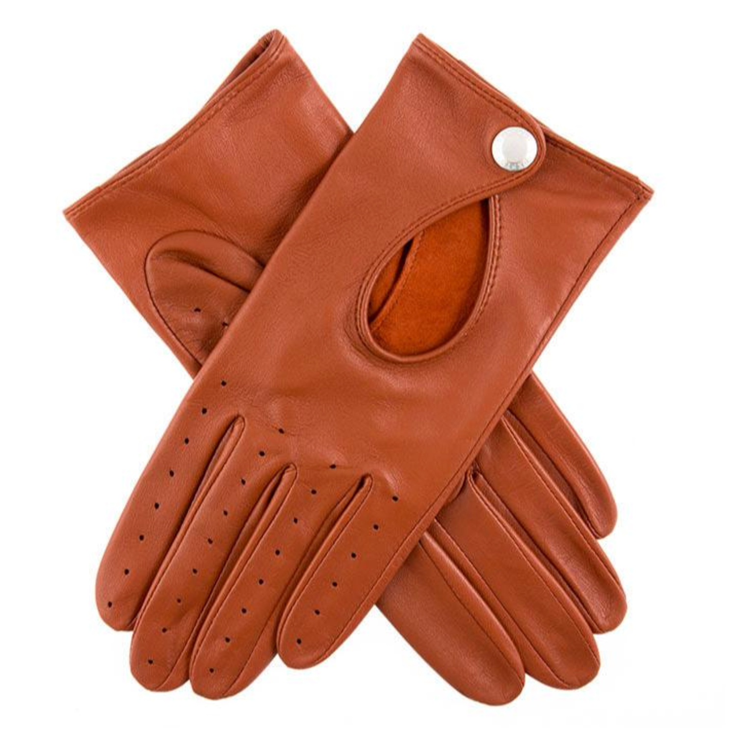 Dents Thruxton Women's Leather Driving Gloves COGNAC
