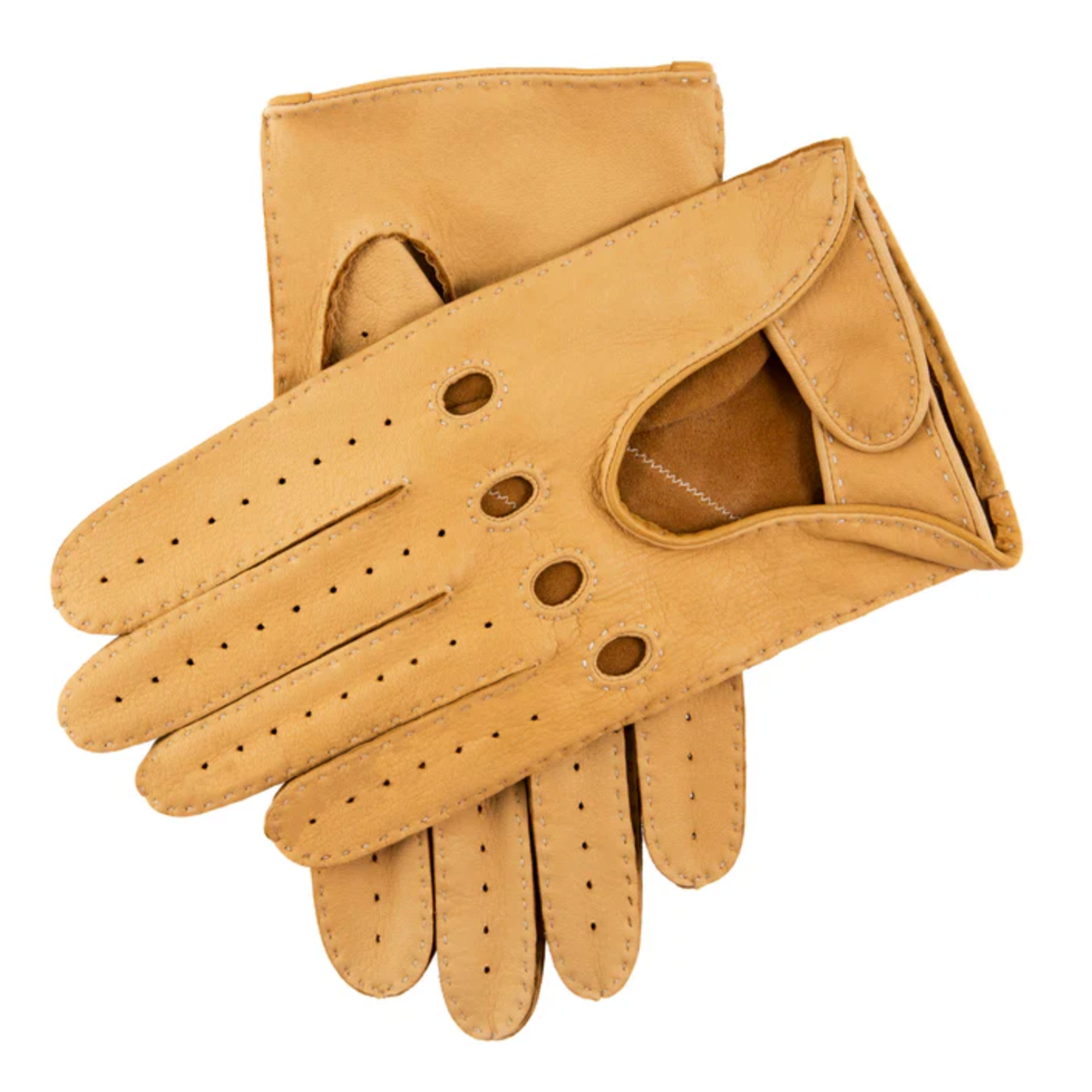 Dents Winchester Men's Deerskin Leather Driving Gloves CHAMOIS L