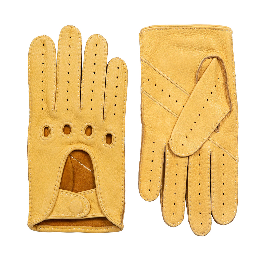 Dents Winchester Men's Deerskin Leather Driving Gloves CHAMOIS L