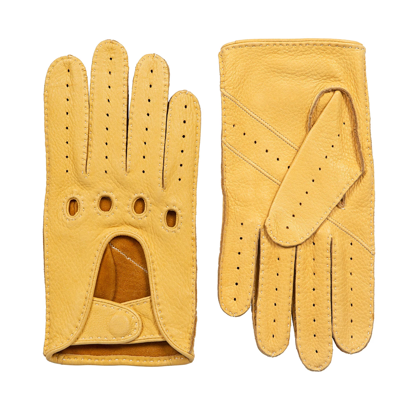 Dents Winchester Men's Deerskin Leather Driving Gloves CHAMOIS L
