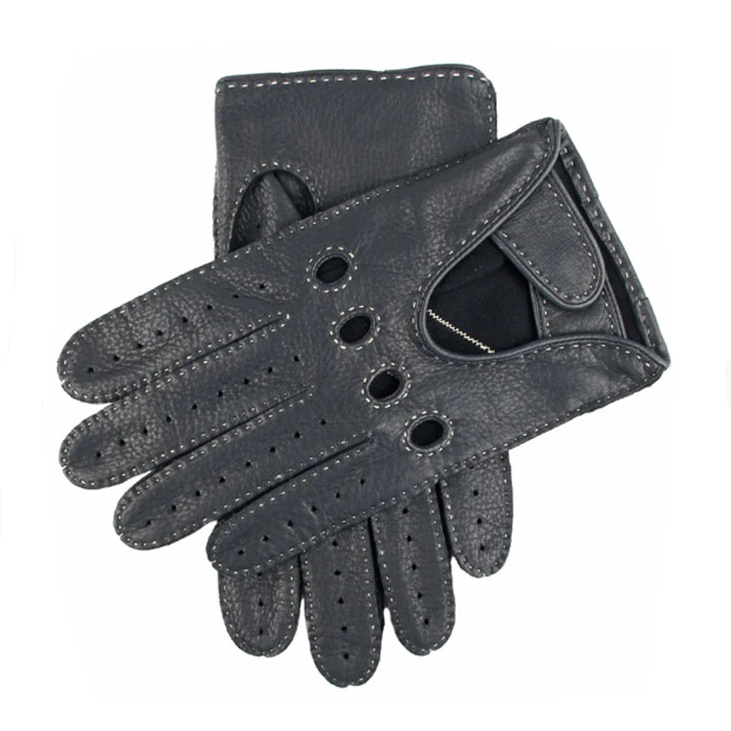 Dents Winchester Men's Deerskin Leather Driving Gloves NAVY XL
